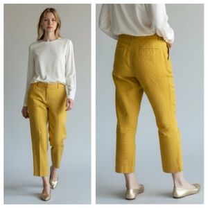 Theory Mustard Ankle Pants